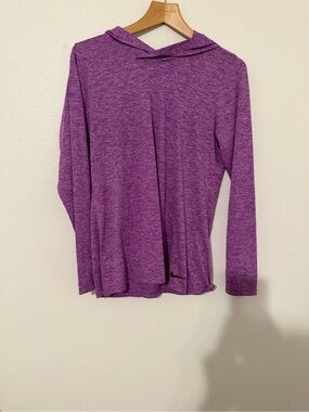 Nike dry fit Purple Lightweight Hooded Long Sleeve Top